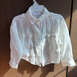 Zara Crisp White Collared Shirt